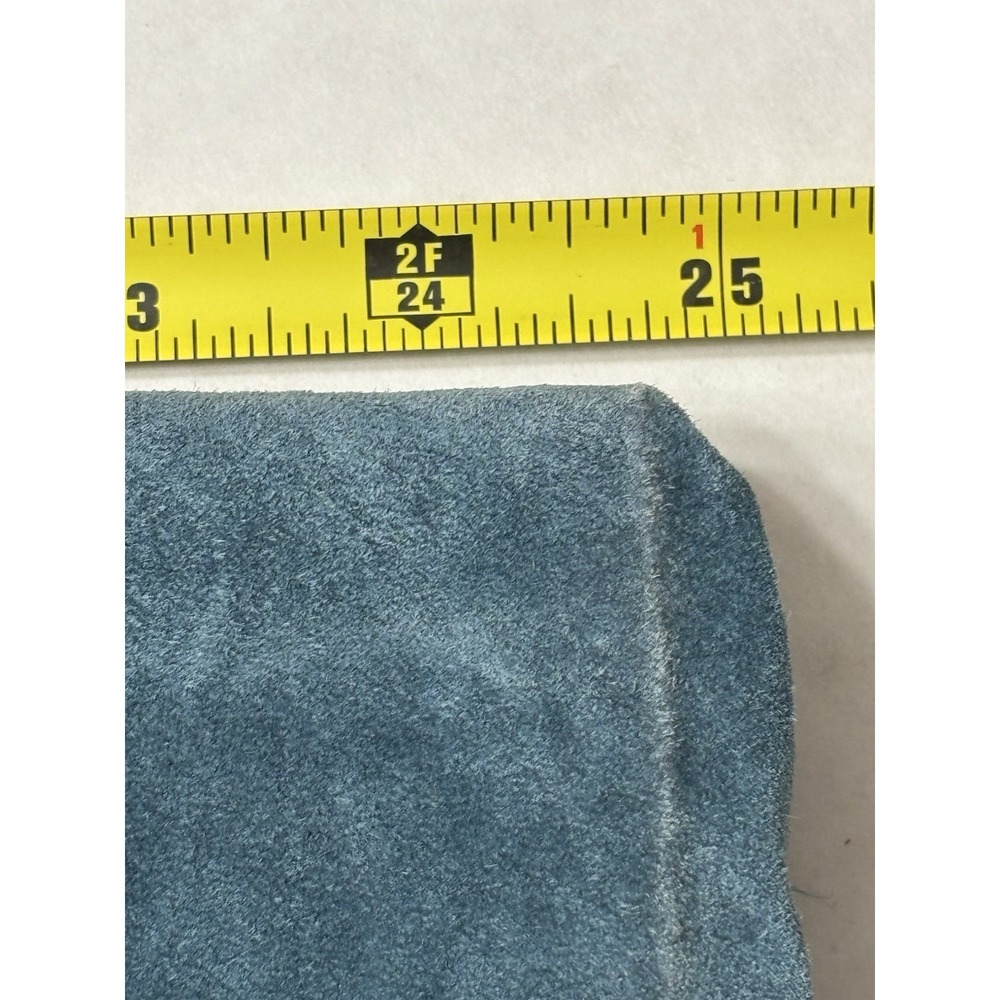 Vintage St Johns Bay Suede Jacket Womens L Blue Teal Blazer Button Front Coat - Picture 8 of 10